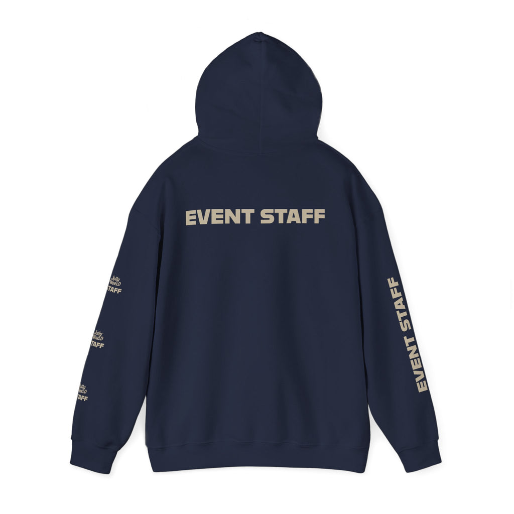 Event Staff Hoodie – Bold Back Logo & Sleeve Print