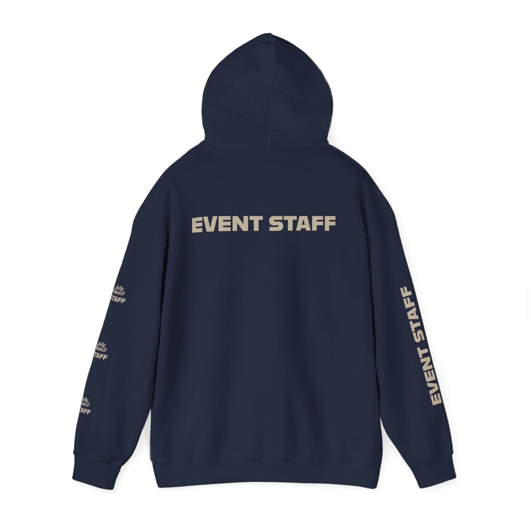 Event Staff Hoodie – Bold Back Logo & Sleeve Print