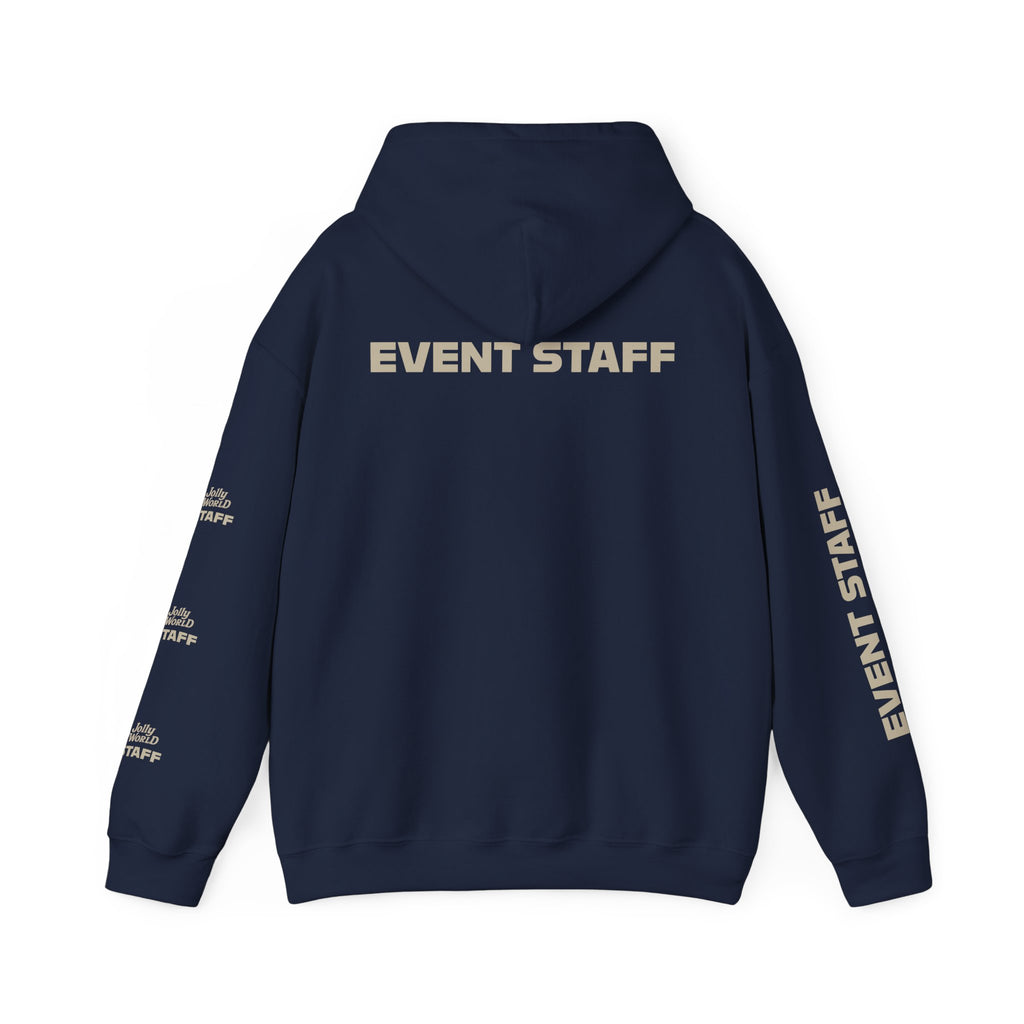 Event Staff Hoodie – Bold Back Logo & Sleeve Print