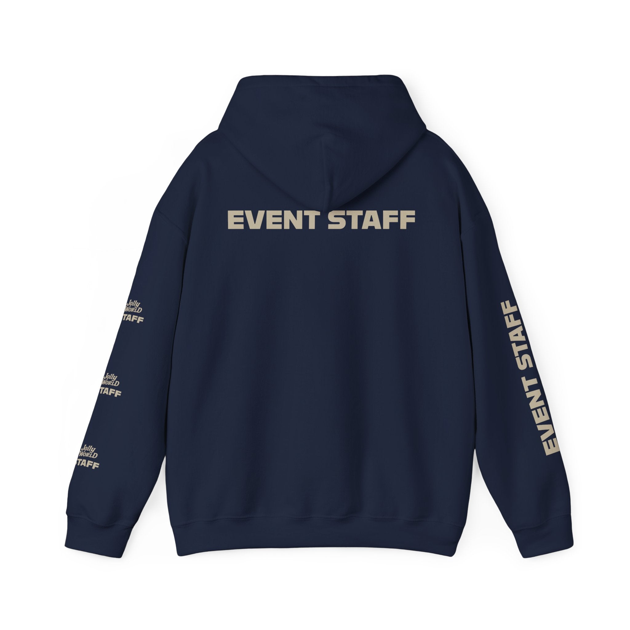 Event Staff Hoodie – Bold Back Logo & Sleeve Print